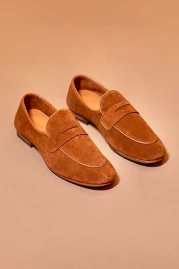 Dmodot Flexo Tabacco Penny Suede Loafers 