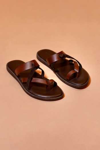 Dmodot Pelle Nera Bruno Leather Slides 