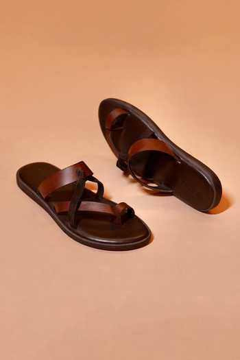 Dmodot Pelle Nera Bruno Leather Slides 