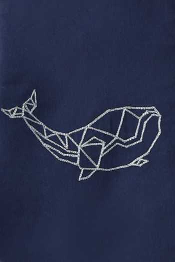 Little Brats_Blue Cotton Whale Placement Embroidered Shirt _Online_at_Aza_Fashions