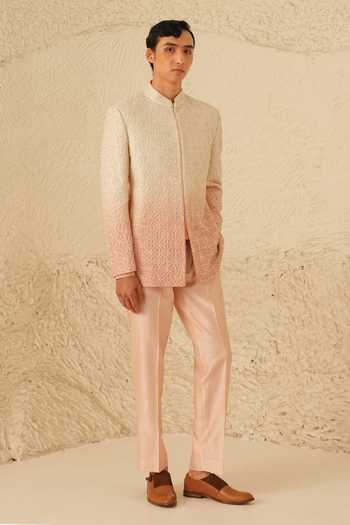 Shreyansh Designs Lenardo Jharokha Embroidered Bandhgala Set 
