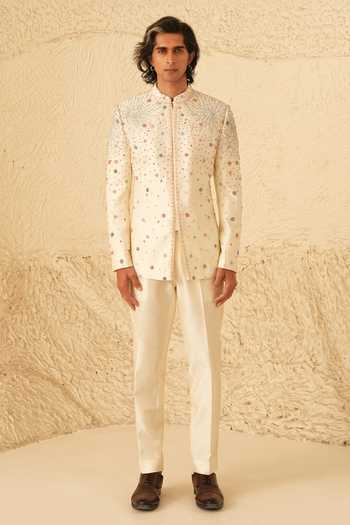 Shreyansh Designs Maksim Hand Embroidered Bandhgala Set 