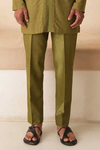 Buy Shreyansh Designs Green Silk, Cotton Egor Beaded Embroidered Kurta Set Online at Aza Fashions Buy_Shreyansh Designs_Green Silk, Cotton Egor Beaded Embroidered Kurta Set _Online_at_Aza_Fashions