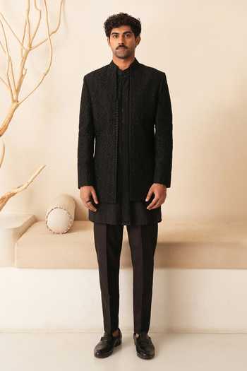 Shreyansh Designs Bead Embroidered Bandhgala & Kurta Set 