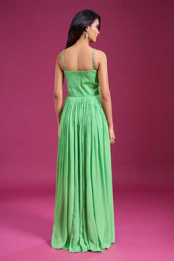 Naintara Bajaj Pleated Hand Embroidered Gown 