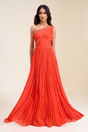 Naintara Bajaj Hand Embroidered Flared Gown