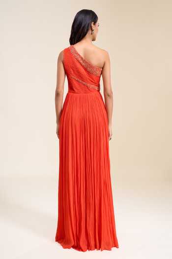 Naintara Bajaj Hand Embroidered Flared Gown