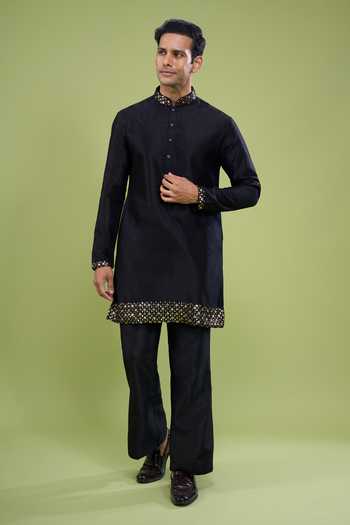 Arihant Rai Sinha Lace Plain Kurta & Pant Set 