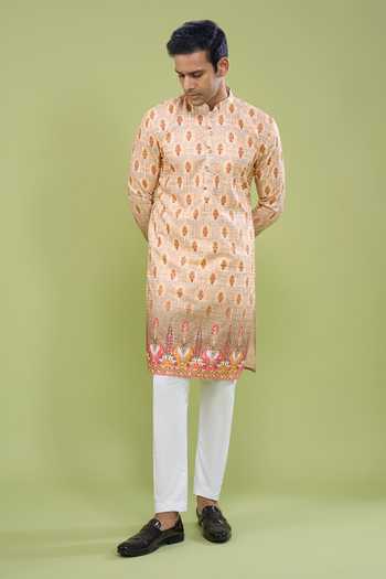 Buy Arihant Rai Sinha Multi Color Cotton Embroidered Kurta And Pant Set Online at Aza Fashions Buy_Arihant Rai Sinha_Multi Color Cotton Embroidered Kurta And Pant Set _Online_at_Aza_Fashions