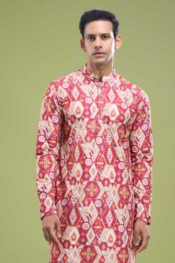 Arihant Rai Sinha Multi Color Cotton Printed Kurta And Pant Set at Aza Fashions Arihant Rai Sinha_Multi Color Cotton Printed Kurta And Pant Set _at_Aza_Fashions