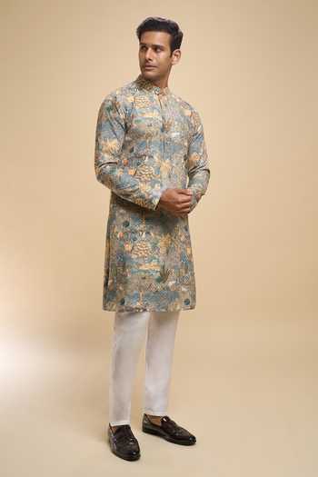 Arihant Rai Sinha Multi Color Cotton Printed Kurta And Pant Set at Aza Fashions Arihant Rai Sinha_Multi Color Cotton Printed Kurta And Pant Set _at_Aza_Fashions