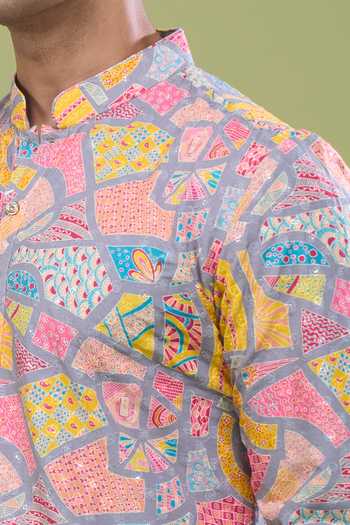 Buy Arihant Rai Sinha Multi Color Cotton Printed Kurta And Pant Set Buy_Arihant Rai Sinha_Multi Color Cotton Printed Kurta And Pant Set