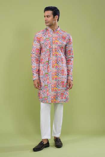 Buy Arihant Rai Sinha Multi Color Cotton Thread And Sequin Embroidered Kurta Set Buy_Arihant Rai Sinha_Multi Color Cotton Thread And Sequin Embroidered Kurta Set