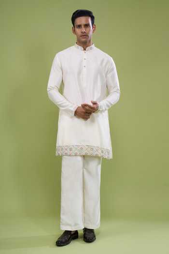 Arihant Rai Sinha Border Embroidered Kurta & Pant Set 