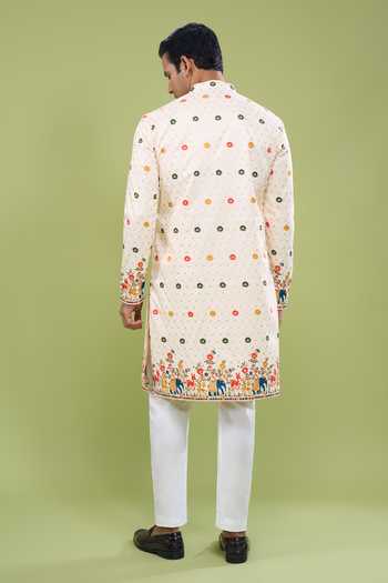 Arihant Rai Sinha Embroidered Cotton Kurta Set 