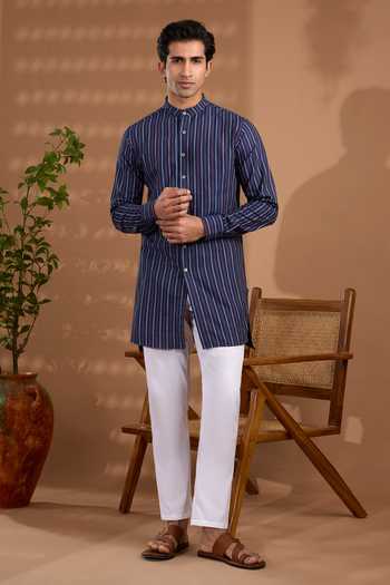 SPRING BREAK Cotton Striped Pattern Kurta 