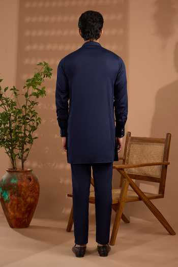 SPRING BREAK Embroidered Cotton Satin Kurta Set 