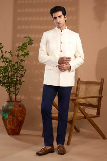 Spring Break Jacquard Woven Bandhgala 