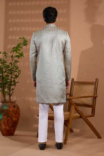 Spring Break Jacquard Woven Sherwani & Pant Set 