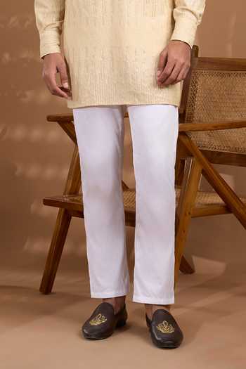 Spring Break Ivory Silk, Cotton Sequin Work Kurta And Pant Set Online at Aza Fashions Spring Break_Ivory Silk, Cotton Sequin Work Kurta And Pant Set _Online_at_Aza_Fashions