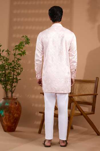 Spring Break Embroidered Kurta & Pant Set 