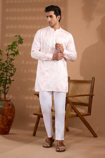 Spring Break Embroidered Kurta & Pant Set 