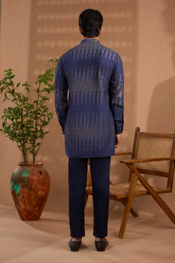 Spring Break Sequin Embroidered Kurta & Pant Set