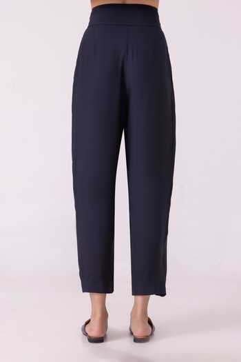 The Summer House Elinor Black Barrel Pant 