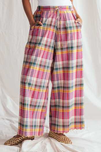 Jodi Multi Color Chanderi Beads Sherbet Trousers Online at Aza Fashions Jodi_Multi Color Chanderi Beads Sherbet Trousers _Online_at_Aza_Fashions