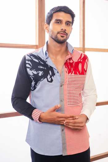 ROHIT DOSHI All Mix Roll English Shirt 