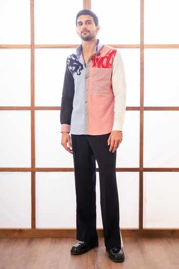 ROHIT DOSHI All Mix Roll English Shirt 