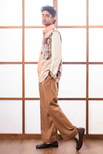 ROHIT DOSHI_Multi Color Cotton All Mix Roll Earthy Shirt _Online_at_Aza_Fashions