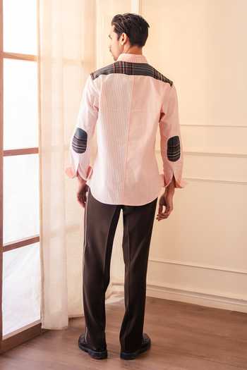 ROHIT DOSHI All Mix Roll Applique Pocket Shirt 