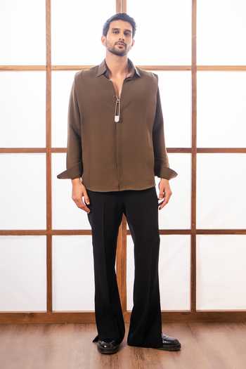 ROHIT DOSHI Edgewise Concealed Placket Shirt 