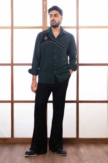 ROHIT DOSHI Armour Color Block Trim Shirt 