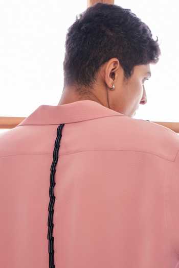 ROHIT DOSHI Contrast Loops Applique Shirt 