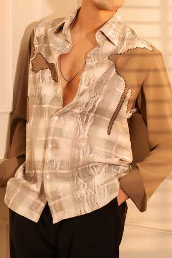 ROHIT DOSHI Protozoa Color Block Shirt 