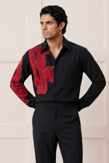 ROHIT DOSHI Wounder Color Block Pattern Shirt 