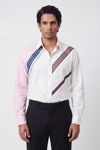 ROHIT DOSHI Triple Tape Pattern Shirt 