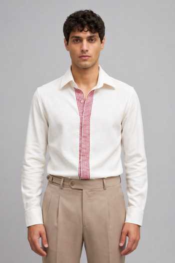 ROHIT DOSHI Meshmerize Checkered Placket Shirt 