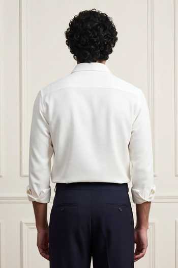 ROHIT DOSHI Meshmerize Checks Placket Polyester Shirt 