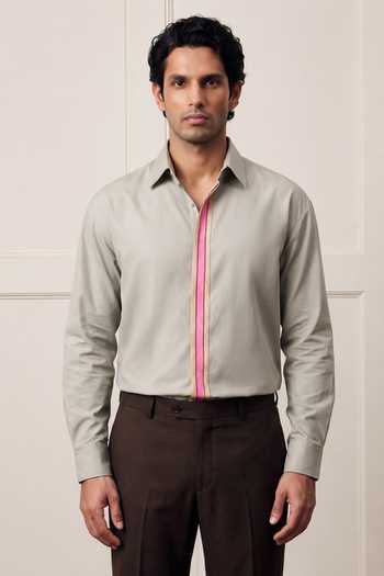 Rohit Doshi Beyond Tapes Light Sage Shirt 