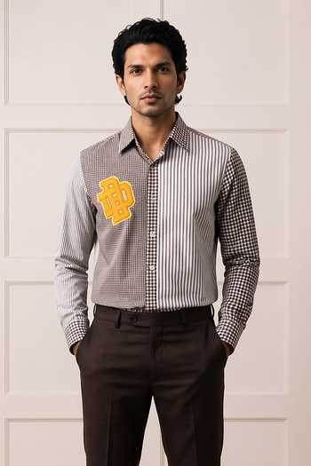 Rohit Doshi Mix Veg Brown Gravy Shirt 