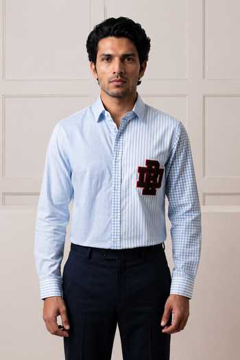 ROHIT DOSHI Mix Veg Blue Gravy Shirt 
