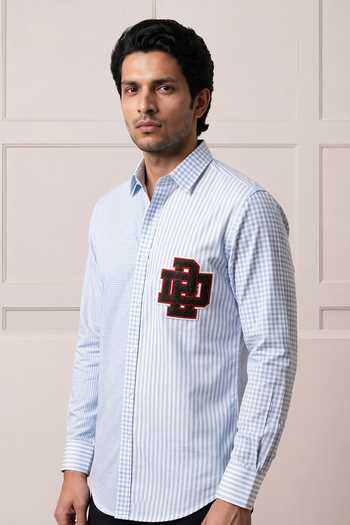 ROHIT DOSHI Mix Veg Blue Gravy Shirt 