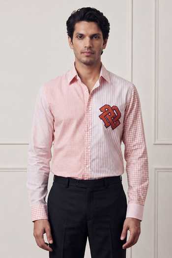 Rohit Doshi Mix Veg Orange Gravy Shirt 