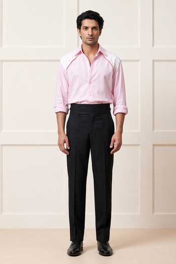 ROHIT DOSHI Crest Placed Trims Shirt 