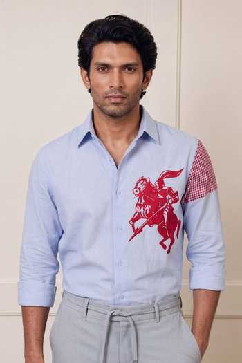 ROHIT DOSHI Mini Meshmerize Embroidered Shirt 