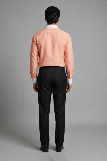 ROHIT DOSHI White Collar Placed Motif Shirt 
