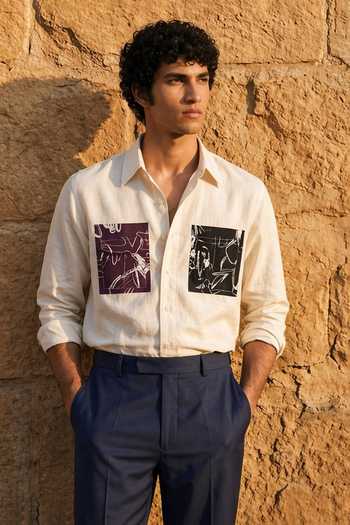 ROHIT DOSHI Double Trouble Placed Patch Shirt 
